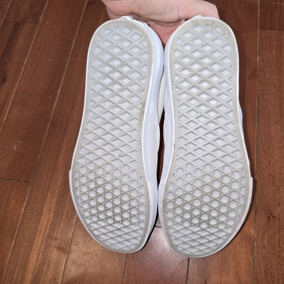 Vans Classic Slip-On Canvas Sneakers in White - Water Stained - Picture 6 of 9